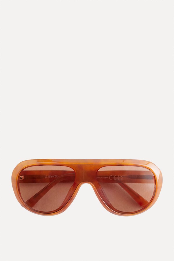 Chunky Aviator-Frame Sunglasses