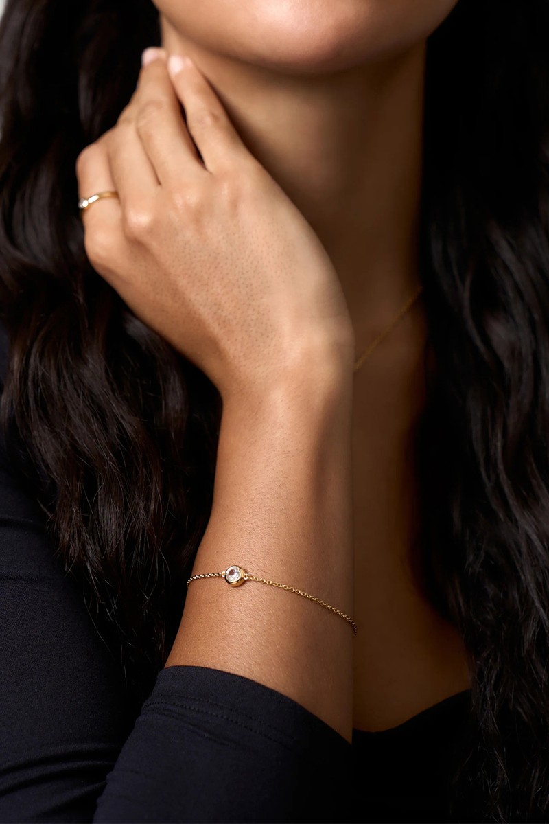 Gold Dome Diamond Bracelet