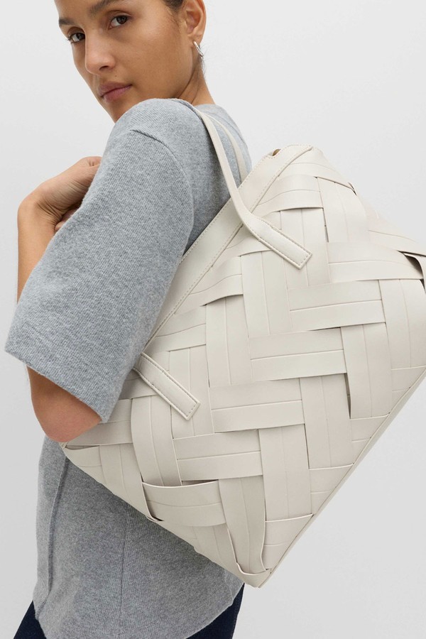 Faux Leather Woven Shoulder Bag from Marks & Spencer