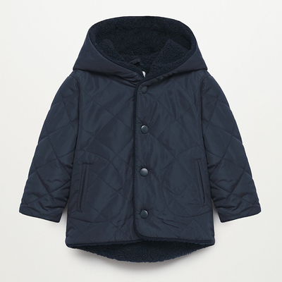 Hood Quilted Coat from Mango