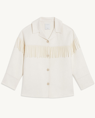 Fringed Jacket In Double Faced Wool from Sandro Paris