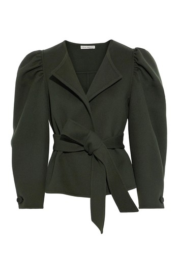 Maxine Belted Gathered Wool-Felt Jacket from Ulla Johnson