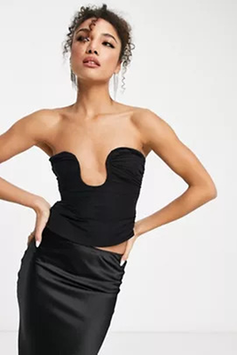 Ruched Corset With Curved Neckline from ASOS DESIGN
