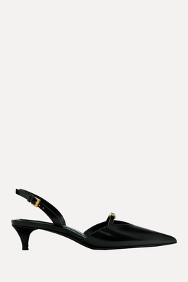 Slingback Shoes With Decorative Metal Detail from Massimo Dutti