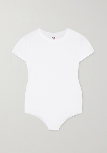 60s Cotton-Jersey Thong Bodysuit from RE/DONE