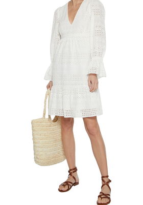 Saguaro Fluted Broderie Anglaise Cotton Dress