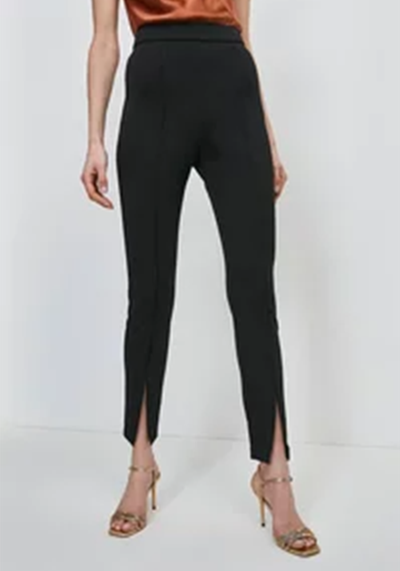 Italian Structured Jersey Split Hem Legging from Karen Millen