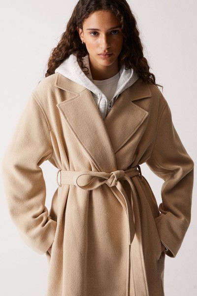 Tie Belt Coat   from H&M