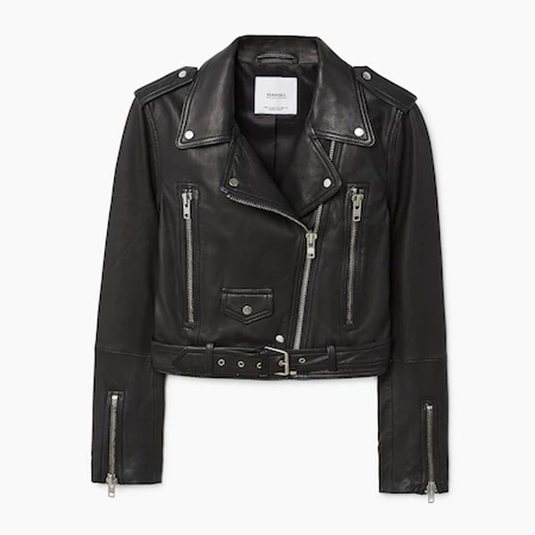 Leather Biker Jacket from Mango