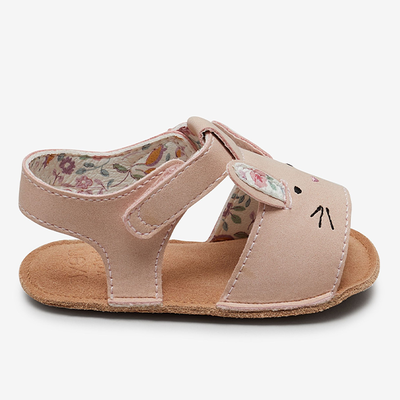 Pink Bunny Pram Sandals
