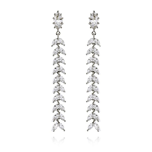 Sterling Silver Marquise Cut Ivy Earrings from Apples & Figs