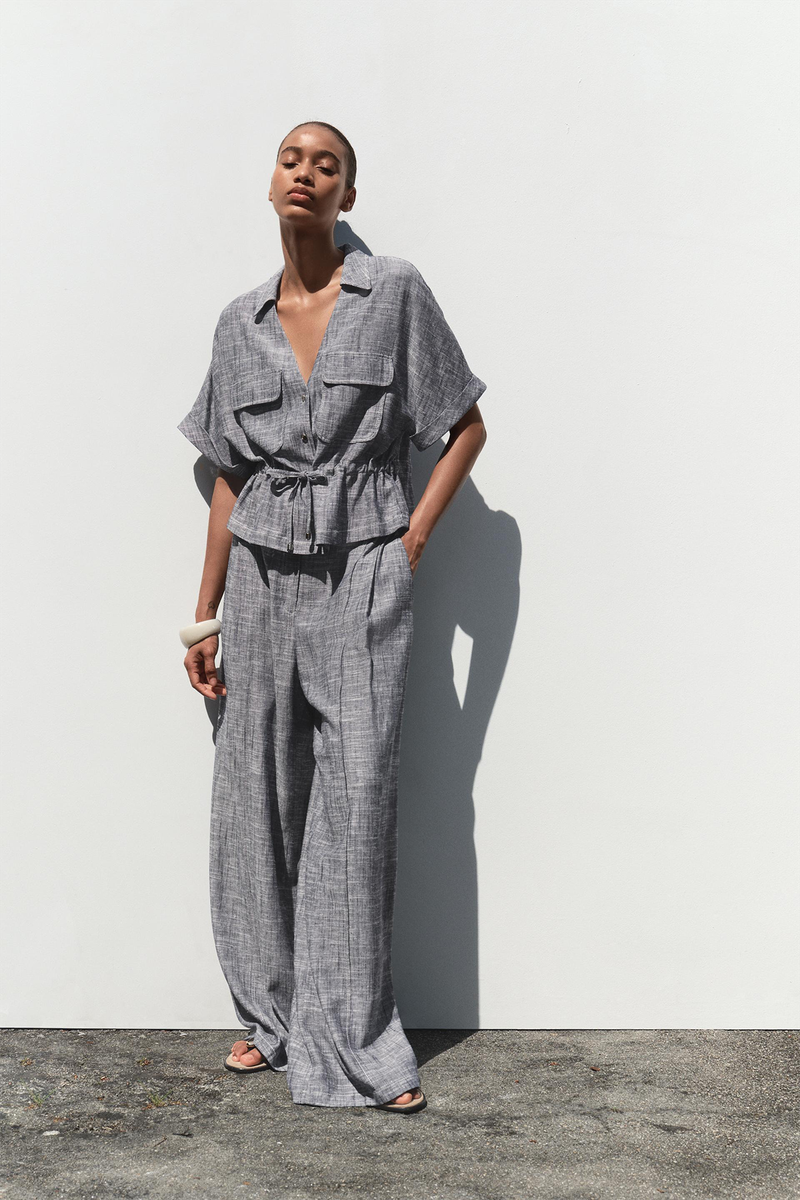 Linen Blend Safari Shirt from Zara