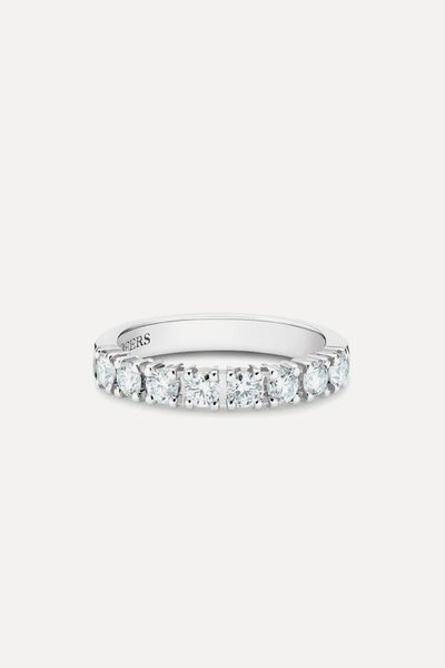 DB Classic Half Eternity Band In Platinum