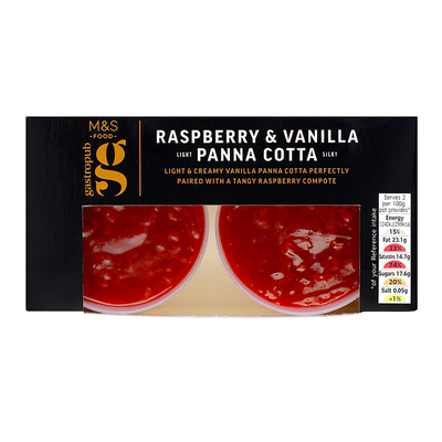 Gastropub Raspberry & Vanilla Panna Cotta