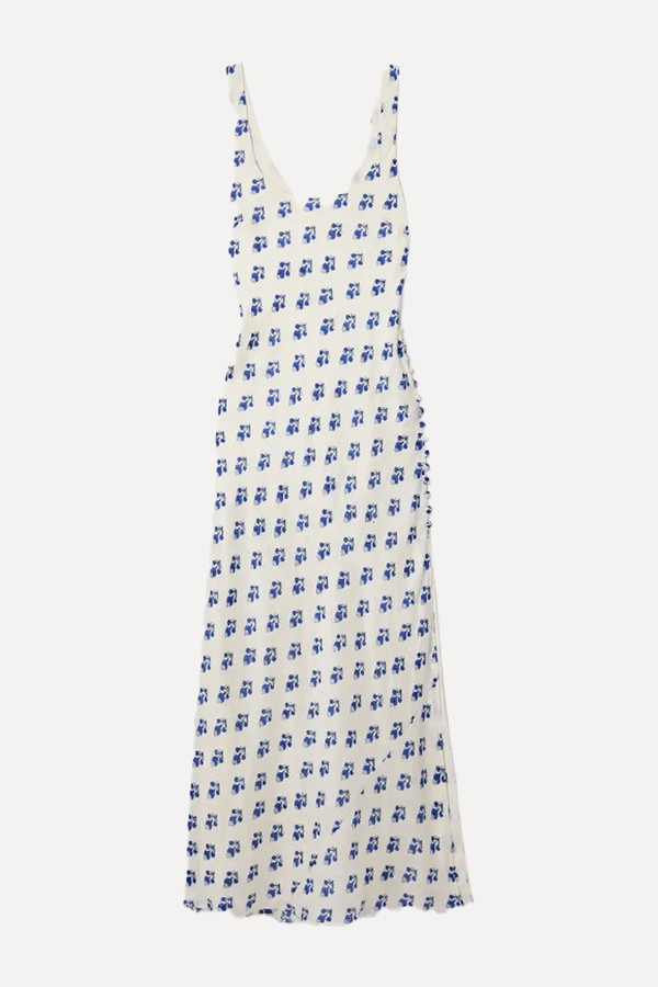 Adele Floral-Print Crinkled-Silk Maxi Dress from Alix Of Bohemia