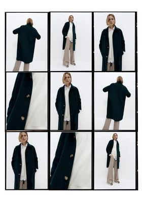 Oversized Coat With Crafted Stitching