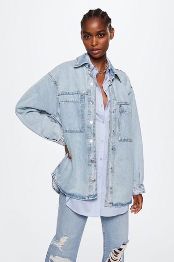 Oversized Denim Overshirt from Mango