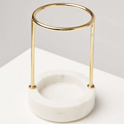 Round Marble Brush Holder from Oliver Bonas