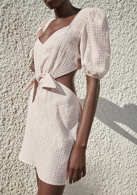Linen Blend Dress With Cut-Out Detail from Zara