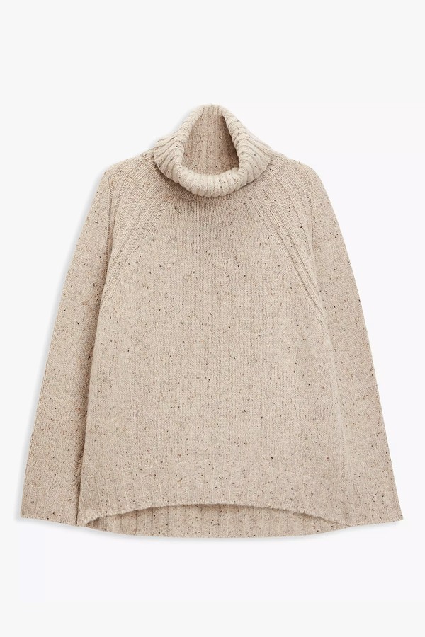 Donegal Roll Neck Wool Blend Knit Jumper from John Lewis