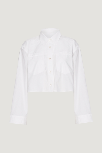 Cotton Poplin Cropped Shirt