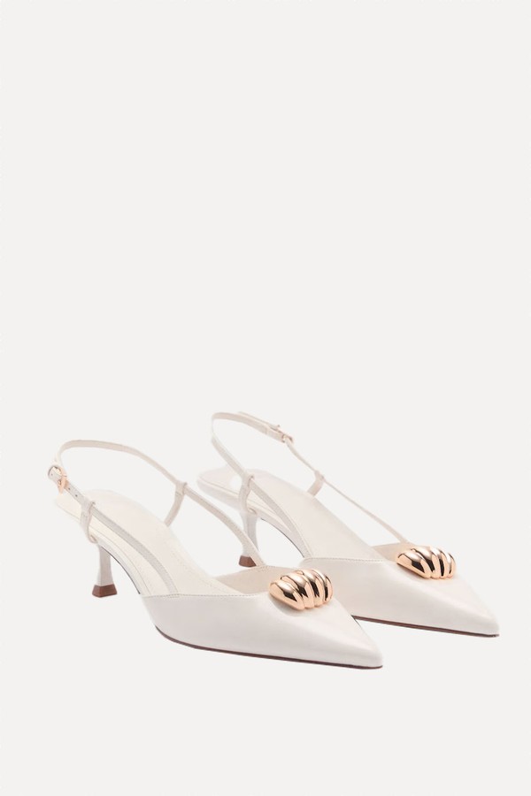 High-Heeled Shoes With Metallic Detail from Mango