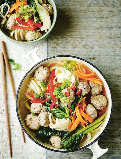 Ginger Pork Balls In Spiced Noodle Broth