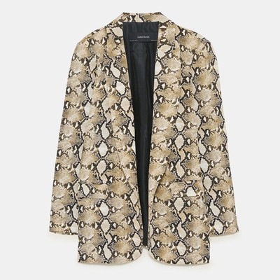 Snakeskin Print Blazer from Zara