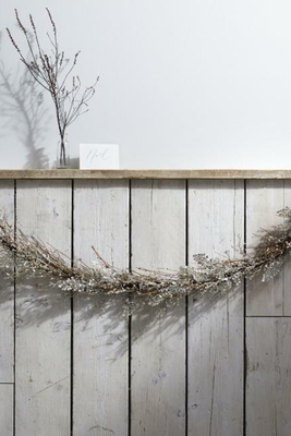Silver Sparkle Fern Branch Garland from The White Company