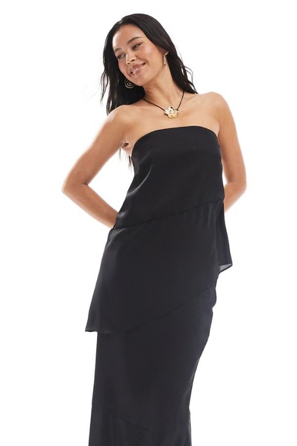 Bandeau Longline Asymmetric Top & Maxi Skirt Co-Ord from 4th & Reckless