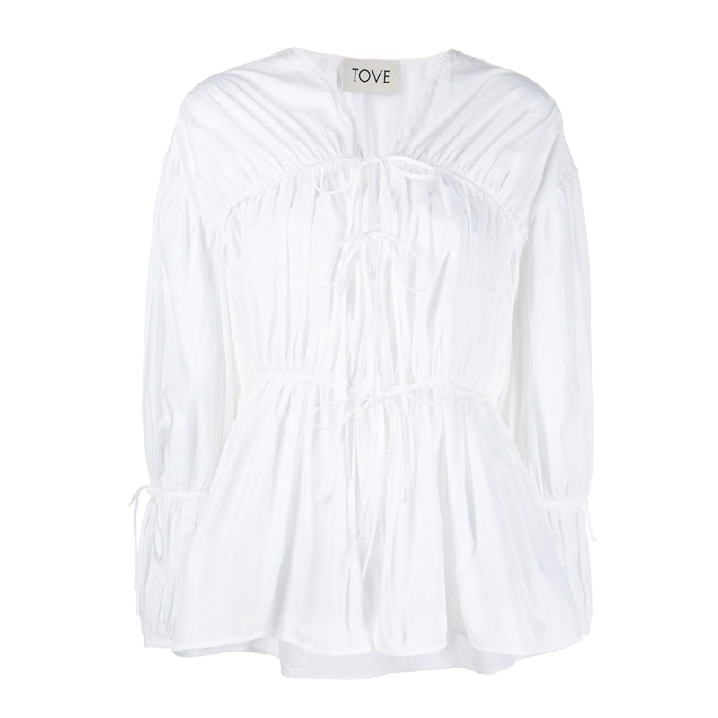 Cleo V-Neck Blouse, £678 | Tove