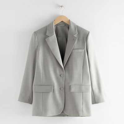 Oversized Wool Blend Tailored Blazer from & Other Stories