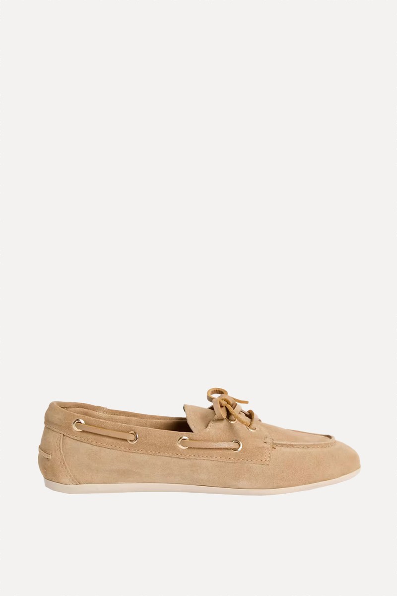 Suede Flat Boat Shoes from Marks & Spencer