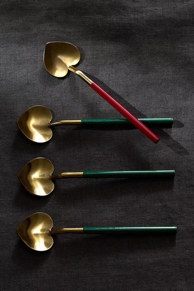 Pack Of Christmas Heart Dessert Spoons from Zara