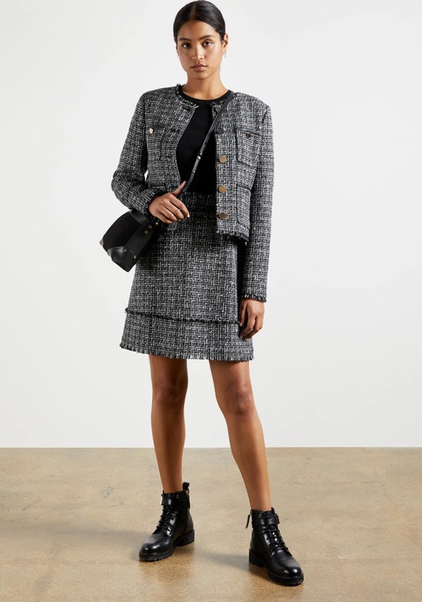 Klaudid Boucle Skirt Mini Mockable Dress