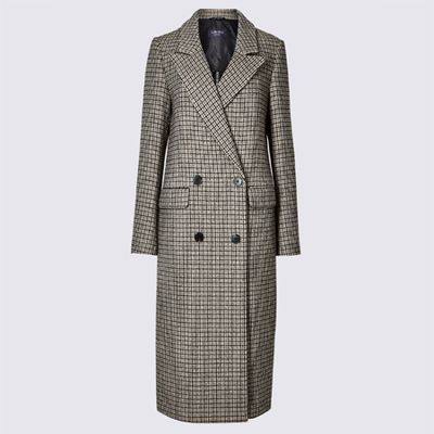 Checked Longline Coat