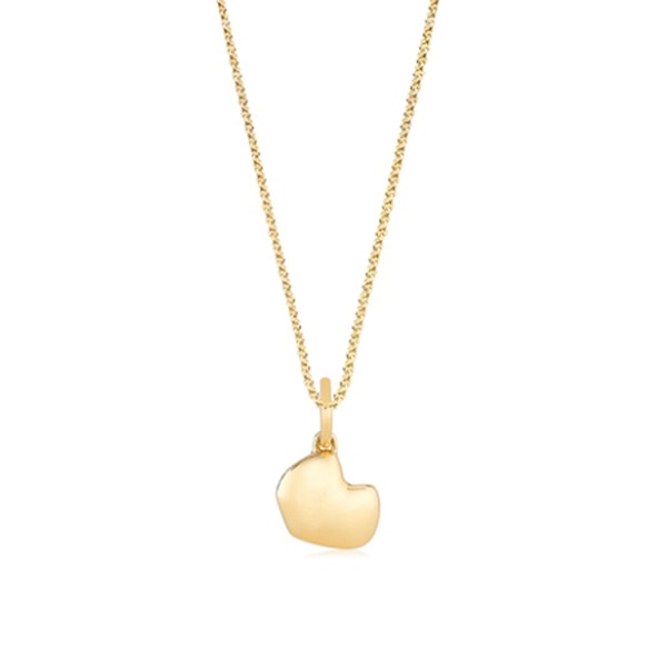 Nura Heart Pendant Charm Necklace Set
