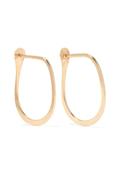 Teardrop 14-Karat Gold Hoop Earrings from Melissa Joy Manning