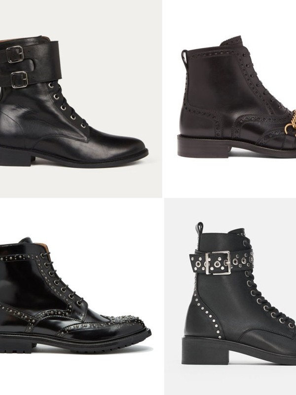 15 Pairs Of Lace Up Biker Boots