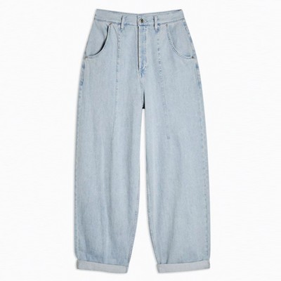 Bleach Seamed Balloon Jeans