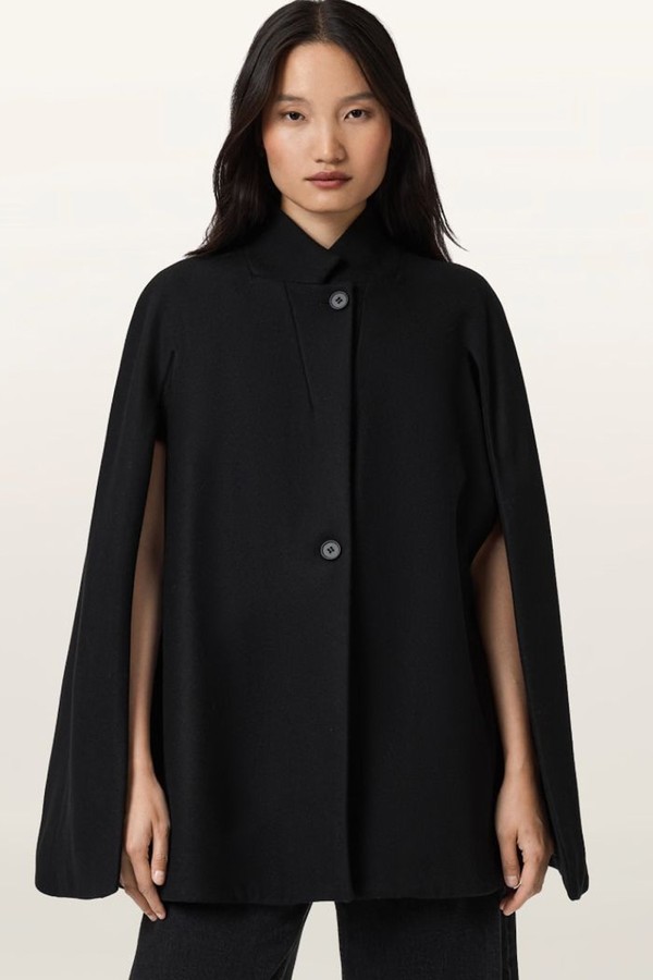 Lunis Wool Cape Coat
