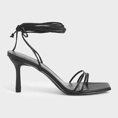 Strappy Tie-Up Heels from Charles & Keith