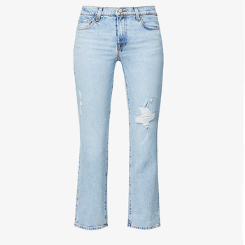 Adele Straight Mid-Rise Jeans from J Brand