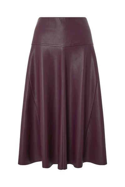 Poppy Pu Skirt (Burgundy)