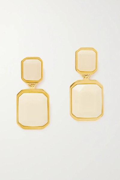 Gold-Tone Resin Clip Earrings from Saint Laurent