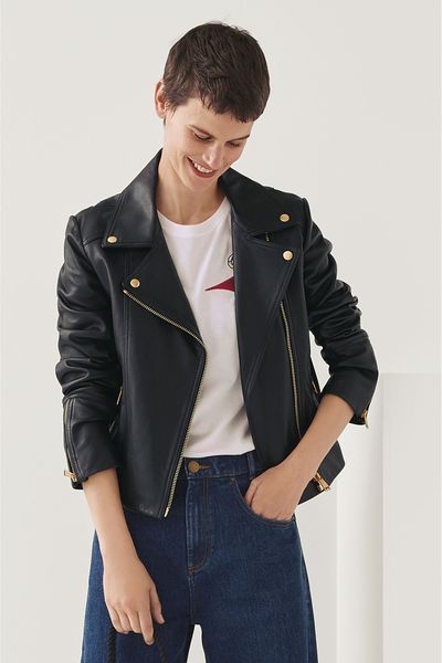 Mix/Lab | Luxury Leather Biker Jacket, £250