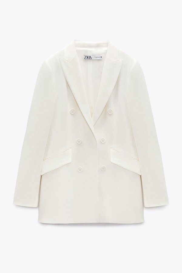 Linen Blend Blazer With Pockets