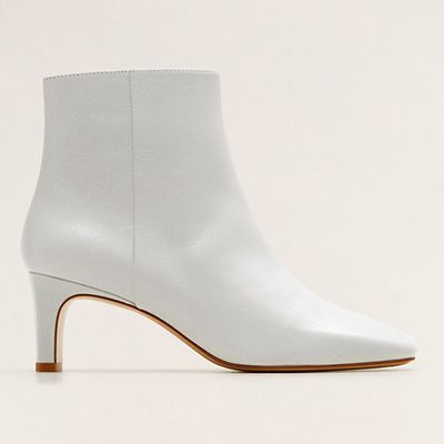 Heel Leather Ankle Boot from Mango