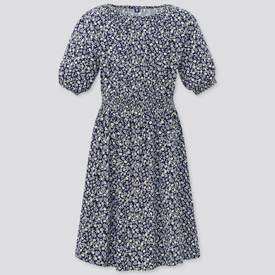 Flower Print Short Sleeve Dress