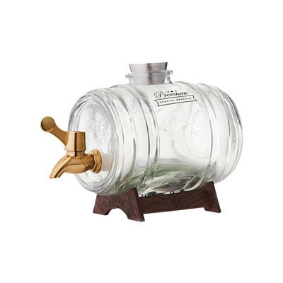 Barrel Drinks Dispenser with Brass Tap from Kilner